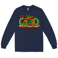 Navy With God All Things Are Possible Mexico Long Sleeve Tee - texasbilliewilder