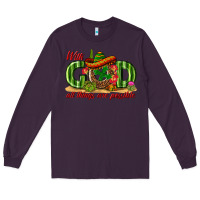 Plum With God All Things Are Possible Mexico Long Sleeve Tee - texasbilliewilder