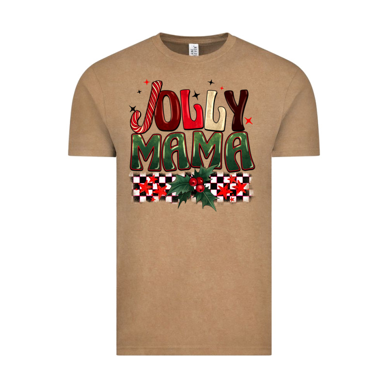 Christmas Jolly Mama Vintage Tee by BarkalooDesign | Teevron