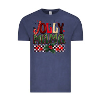 Vintage Denim Christmas jolly mama Vintage Tee - BarkalooDesign