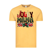 Vintage Mustard Christmas jolly mama Vintage Tee - BarkalooDesign