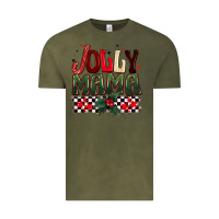 Vintage Olive Christmas jolly mama Vintage Tee - BarkalooDesign