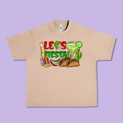 Let's Fiesta Taco And Beer Urban Heavy Tee Designed By Barkaloodesign