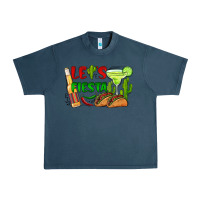 Midnight Navy let's fiesta taco and beer Urban Heavy Tee - BarkalooDesign