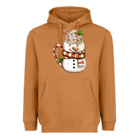 Meerkat Christmas Snowman Coffee Cup Heavyweight Hoodie - FaDigitalArtStudio