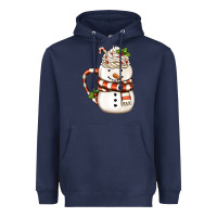 Navy Christmas Snowman Coffee Cup Heavyweight Hoodie - FaDigitalArtStudio