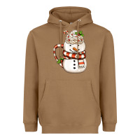 Toasted Coconut Christmas Snowman Coffee Cup Heavyweight Hoodie - FaDigitalArtStudio