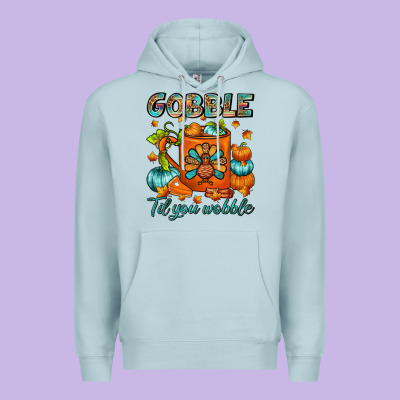 Gobble Til You Wobble Coffee Mug Premium Hoodie Designed By Fadigitalartstudio