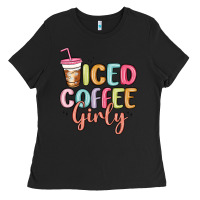 Iced Coffee Girly Ladies Tee | Teevron