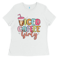White iced coffee girly Ladies Tee - MaliasSmallBusiness