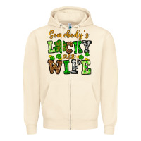 Sandshell St. Patrick's Somebody’s lucky ass wife Zipper Hoodie - OliviaCreatesArt