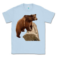 Dusty Blue California Grizzly Bear Classic Tee - RanaPortraitStore