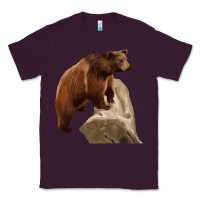 Plum California Grizzly Bear Classic Tee - RanaPortraitStore