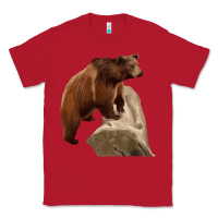 Red California Grizzly Bear Classic Tee - RanaPortraitStore