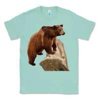 Seafoam California Grizzly Bear Classic Tee - RanaPortraitStore