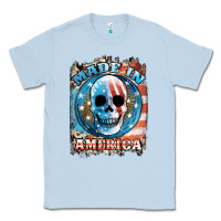 Dusty Blue made in america skull Classic Tee - JahusDesignShop