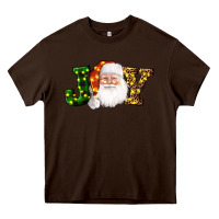 Chocolate Brown Christmas santa clause joy Heavy Core Tee - AdoDesignShop