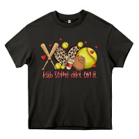 Asphalt rub some dirt on it softball Heavy Core Tee - MaliasSmallBusiness