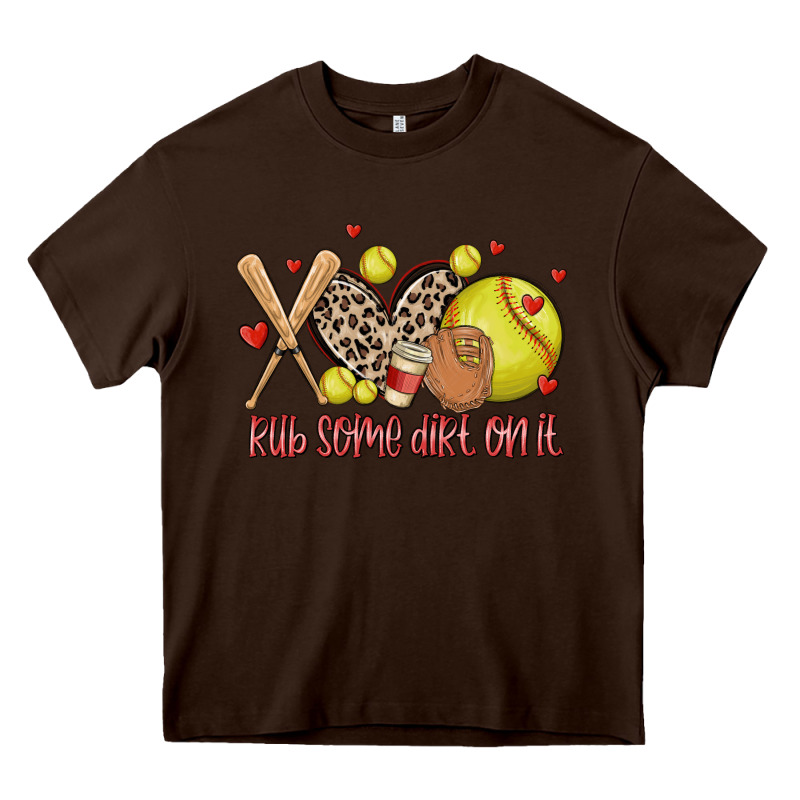 Rub Some Dirt On It Softball Heavy Core Tee by MaliasSmallBusiness | Teevron