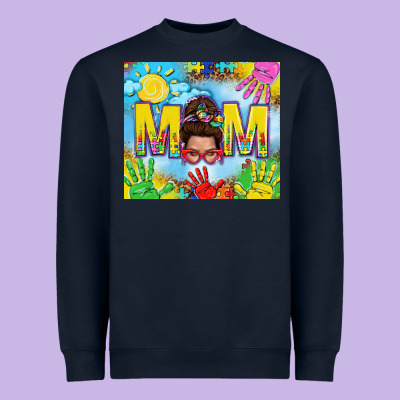 Messy Bun Autism Mom 20oz Skinny Tumbler Heavyweight Sweatshirt Designed By Tumblerdesignbyshophia