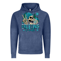 Vintage Denim freezing to death winter skull Vintage Hoodie - Jasminsmagicworld