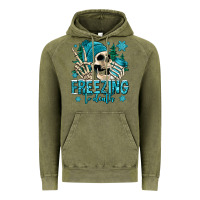 Vintage Olive freezing to death winter skull Vintage Hoodie - Jasminsmagicworld