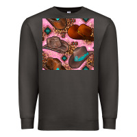 Smoke western cowboy hat seamless pattern Premium Sweatshirt - BundleAndBundleShop
