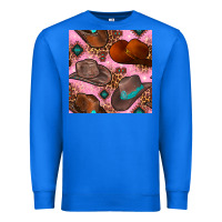 True Royal western cowboy hat seamless pattern Premium Sweatshirt - BundleAndBundleShop