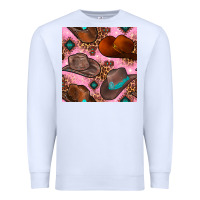 White western cowboy hat seamless pattern Premium Sweatshirt - BundleAndBundleShop