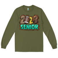Army Green 2023 senior Football Long Sleeve Tee - NancyCooperArtShop