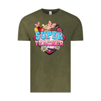 Vintage Olive super teacher Vintage Tee - BarkalooDesign