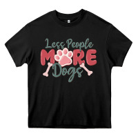 Black less people more dogs Heavy Core Tee - MaliasSmallBusiness