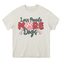 Cream less people more dogs Heavy Core Tee - MaliasSmallBusiness