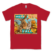 Red Hello Fall Rabbit Classic Tee - LillyAllenDesigns