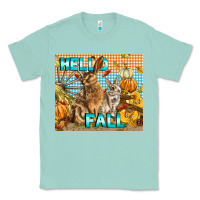 Seafoam Hello Fall Rabbit Classic Tee - LillyAllenDesigns