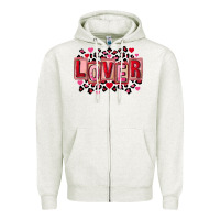 Oatmeal Heather Valentine's Day lover Zipper Hoodie - FaDigitalArtStudio
