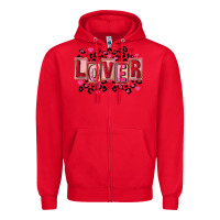 Red Valentine's Day lover Zipper Hoodie - FaDigitalArtStudio