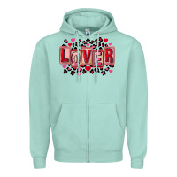 Seafoam Valentine's Day lover Zipper Hoodie - FaDigitalArtStudio