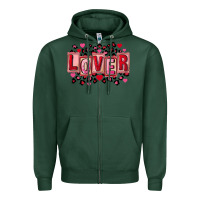 Sports Green Valentine's Day lover Zipper Hoodie - FaDigitalArtStudio