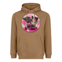 Toasted Coconut Pink Merry Christmas Pig Heavyweight Hoodie - FaDigitalArtStudio