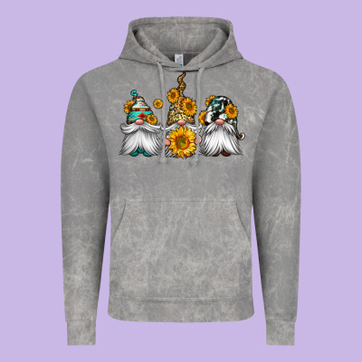 Western Sunflowers Gnomes Vintage Hoodie Designed By Jasminsmagicworld