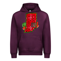 Mauve Wine indiana watermelon Urban Hoodie - RacoonDesign
