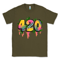 Army Green 420 cannabis Classic Tee - Artiststas