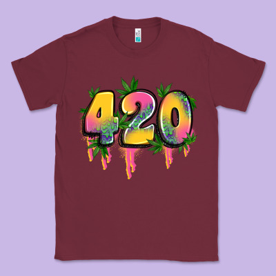 420 Cannabis Classic Tee Designed By Artiststas