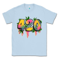 Dusty Blue 420 cannabis Classic Tee - Artiststas