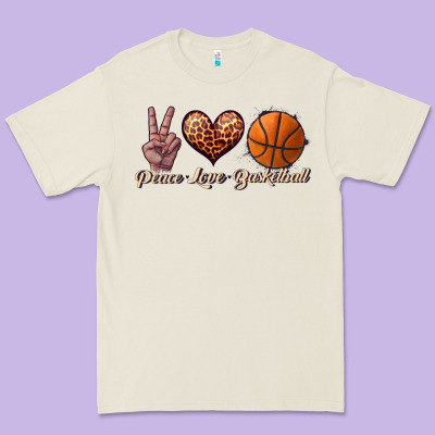 Peace Love Basketball Premium Tee Designed By Jahusdesignshop