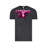 Vintage Black strong af breast cancer Vintage Tee - BarkalooDesign