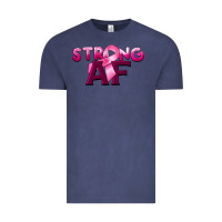 Vintage Denim strong af breast cancer Vintage Tee - BarkalooDesign