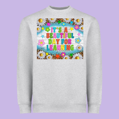 It's A Beautiful Day For Learning Tumblr Heavyweight Sweatshirt Designed By Tumblerdesignbyshophia