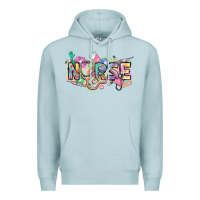 Blue Mist Nurse Premium Hoodie - FaDigitalArtStudio